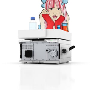 KnauerIsocratic HPLC system with variable single wavelength UV/VIS detector and manual injection, especially designed for educational purposes
